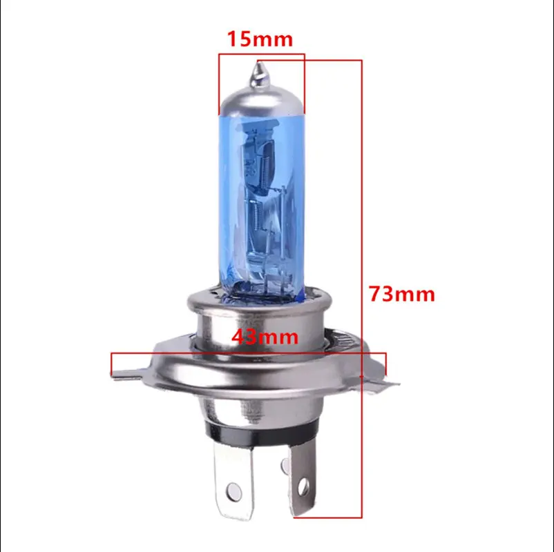 H4 100W 12V Halogen Bulb h4 super white Fog Lights High Power Car Headlights Lamp Car Light Source parking auto