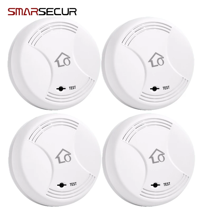 Smarsecur Wireless Fire Protection Smoke Detector Portable Alarm Sensors For G90B plus S4 GSM  Home Security Alarm System