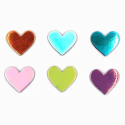 36pcs/lot 3.8*3.3cm Gradual Color Heart Padded Appliques for DIY Accessories Craft Handmade Decoration