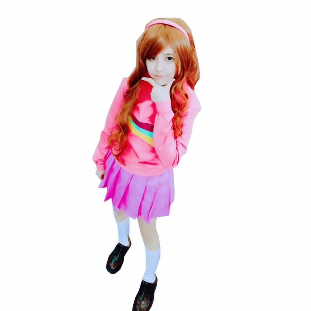 2019 Gravity Falls Mabel Pines Cosplay Costume 3 Styles And Wig For Choosing