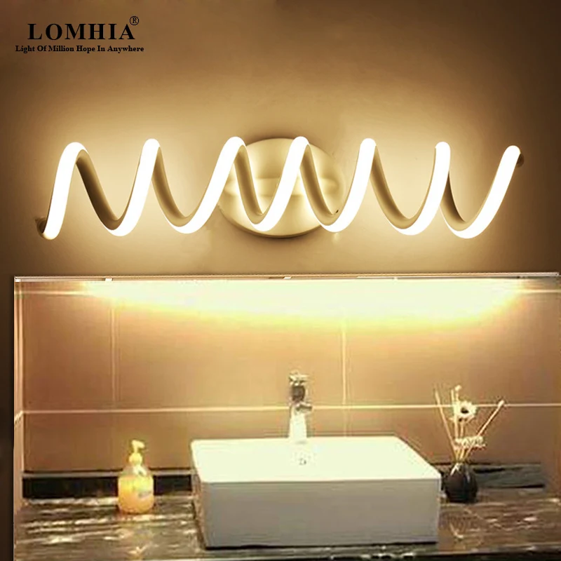 

Modern spiral LED mirror light wall lamp Sconce bathroom metal Ac90-260v Light Fixture Wall lights vanity lighting new