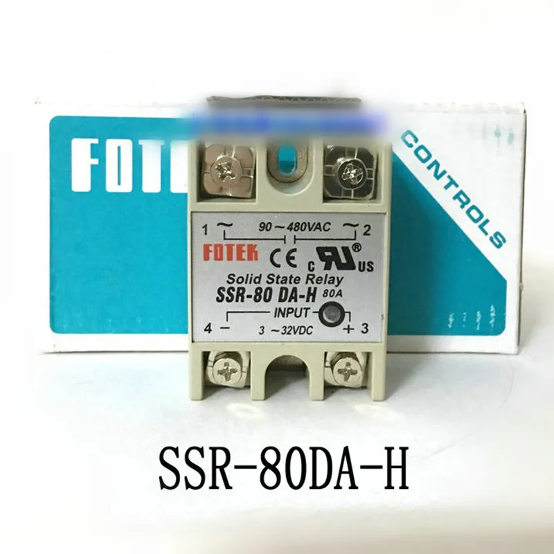 Single Phase SSR-80DA-H actually 3-32V DC TO 90-480V AC SSR 80DA H Solid State Relay