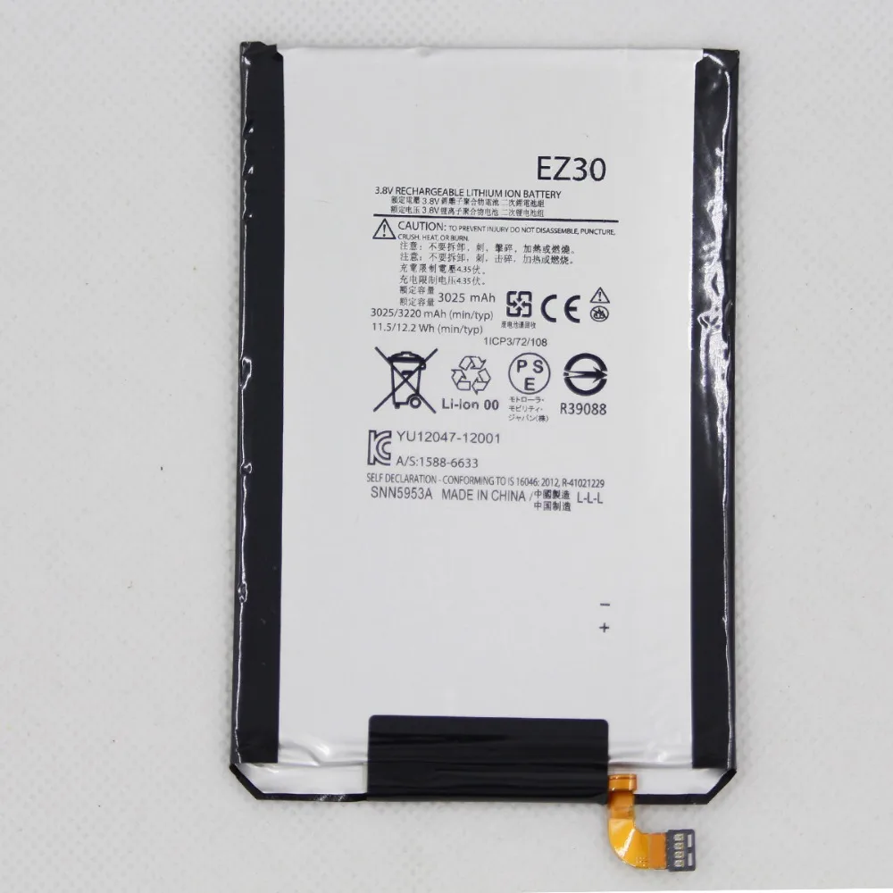 20pcs/lot Internal Phone Battery EZ30 For Motorola Nexus 6 Google XT1115 XT1110 xt1103 nexus6 3220mAh EZ30 replacement Battery