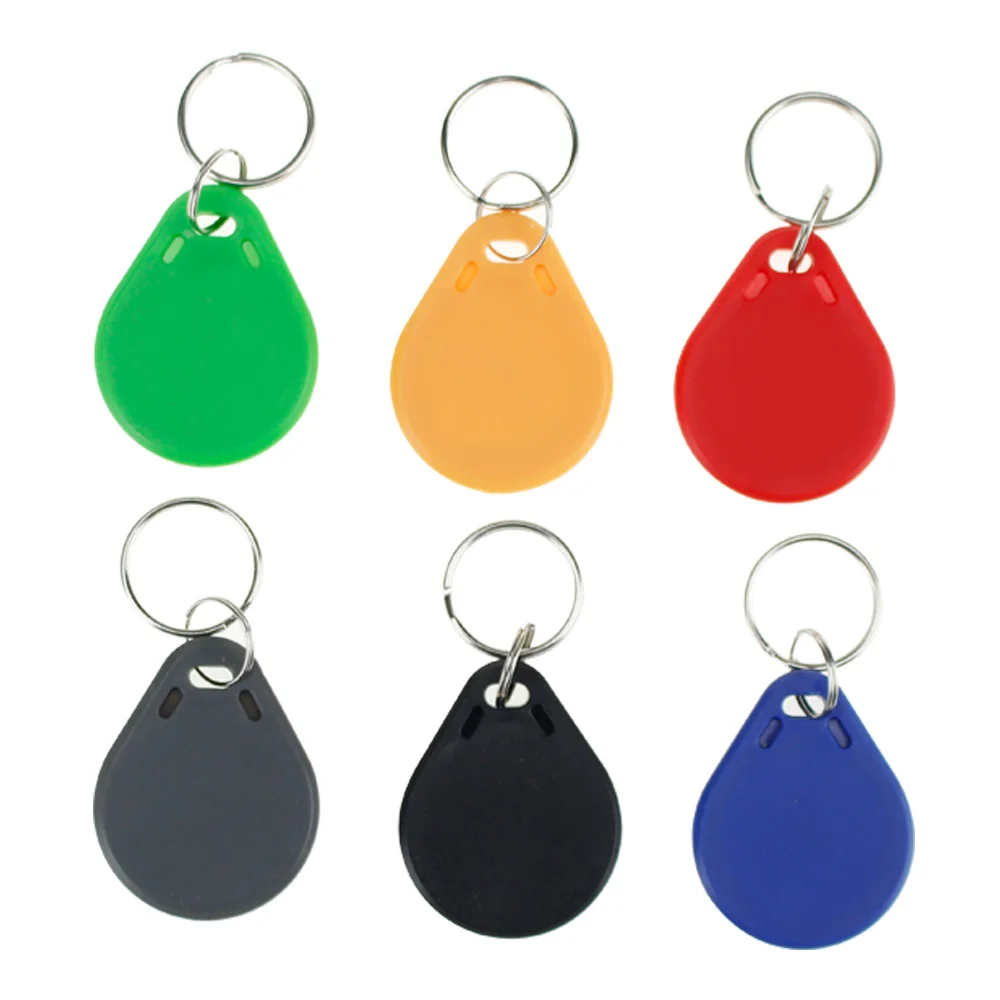 10PCS RFID Key Tags 13.56MHz RFID Keyfobs keychains NFC tags ISO14443A MF 1K Access Control Key Cards rfid Token Read Only Fob
