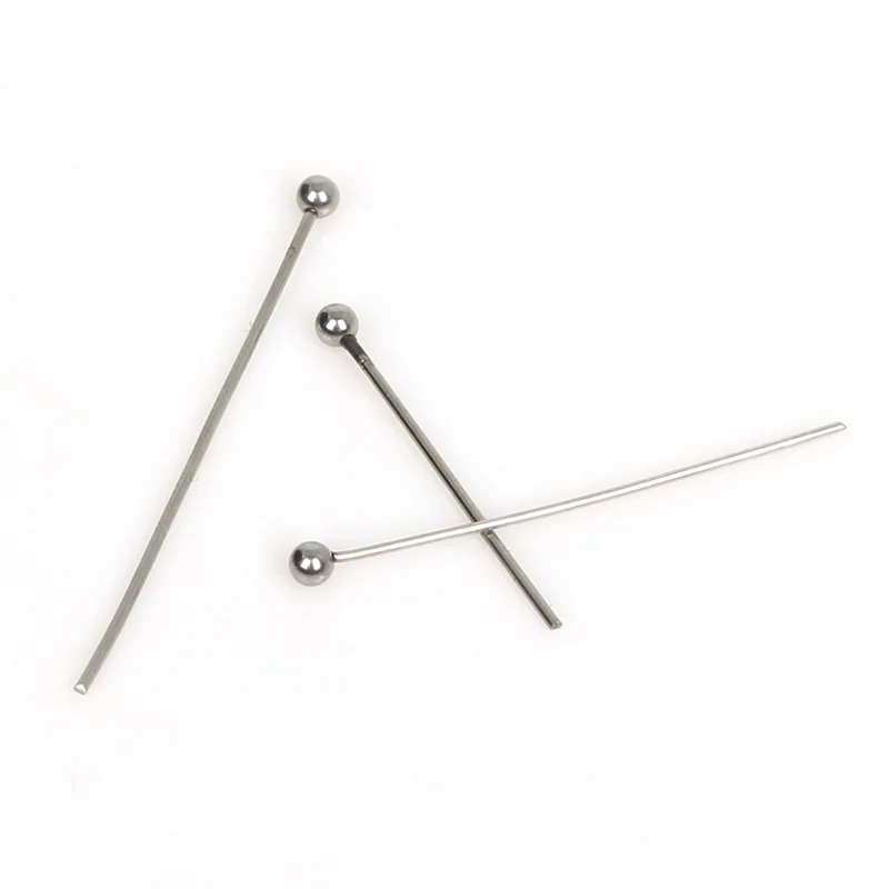 Different sizes 20mm / 25mm / 30mm Stainless Steel Head Pins 50pcs / Pack Ball Pins Jewelry Findings For Jewelry Making