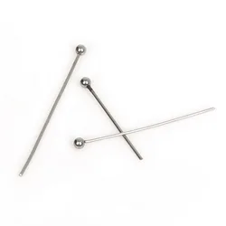 Different sizes 20mm / 25mm / 30mm Stainless Steel Head Pins 50pcs / Pack Ball Pins Jewelry Findings For Jewelry Making