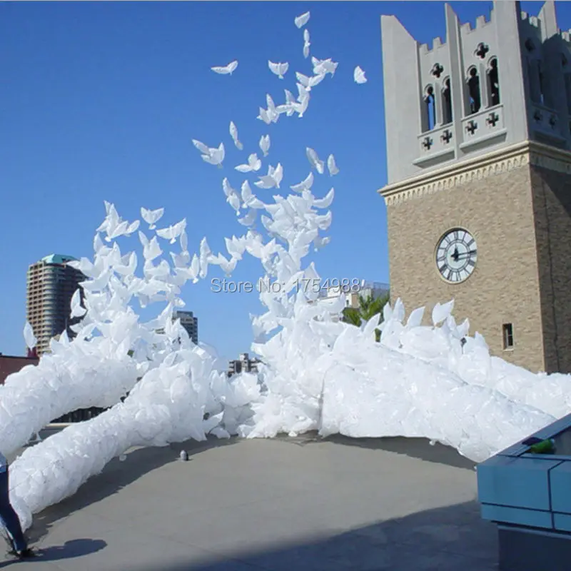 

(100pcs/lot) Helium dove Wedding balloon Eco Flying White Dove Balloon for birthday wedding Decoration Party supplies peace dove