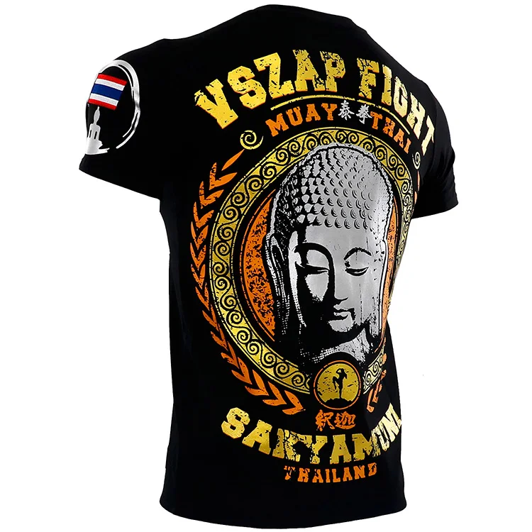 VSZAP Brand Short Sleeved Boxing Jerseys for Men's MMA Muay Thai Breathable