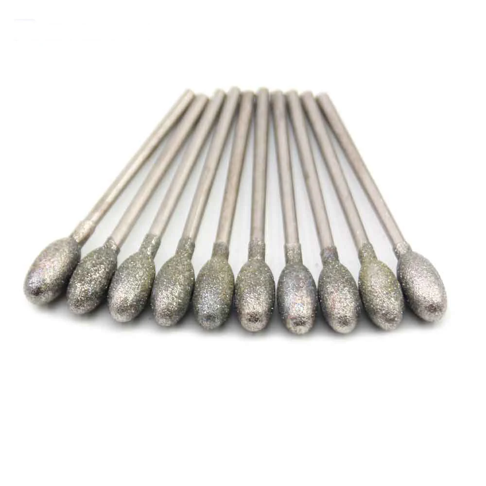 Herramientas dremel de grano fino Tipo G, brocas abrasivas de jade de diamante, cabezal abrasivo dental para dremel