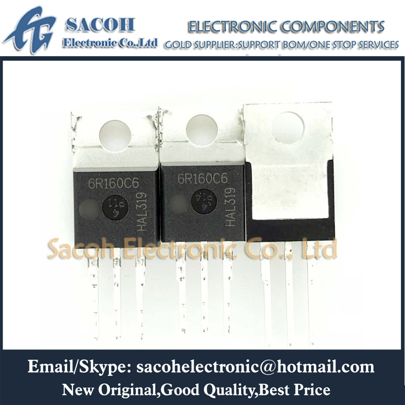 

Refurbished Original 10Pcs/Lot IPP60R160C6 6R160C6 OR IPA60R160C6 OR IPB60R160C6 6R160 TO-220 23.8A 600V Power MOSFET