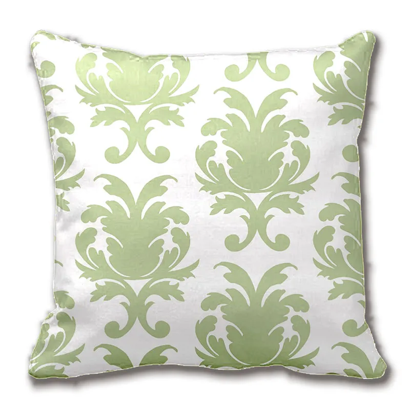 Sage Green Bold Large Damask Pattern Pillow Decorative Cushion Cover Pillow Case Customize Gift By Lvsure For Sofa Pillowcase