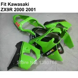 カワサキモーターサイクルフェアリングキット,カワサキzx9r 2000 2001用ボディワークフェアリングキット,グリーンabsプラスチック,ninja 00 01 zx9r yk18