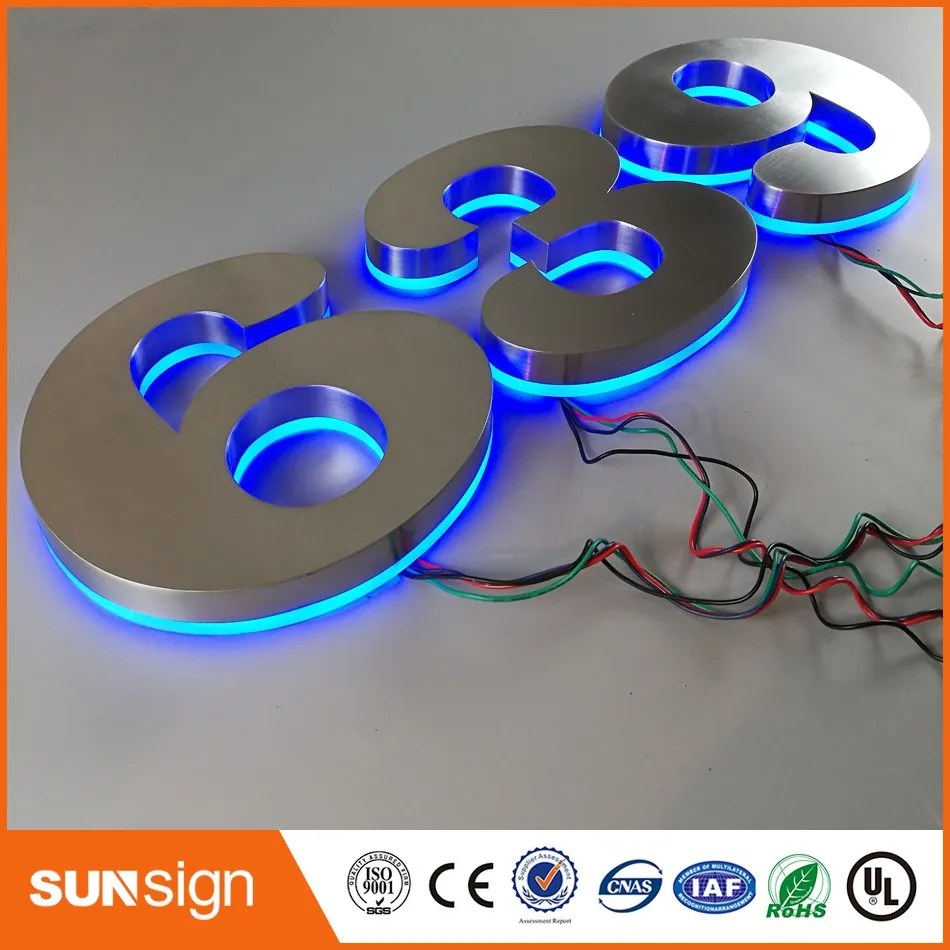 

H15cm Beautiful Entrance Gate Accessories LED House Numbers and letters & Apartment LED Numbers and letters