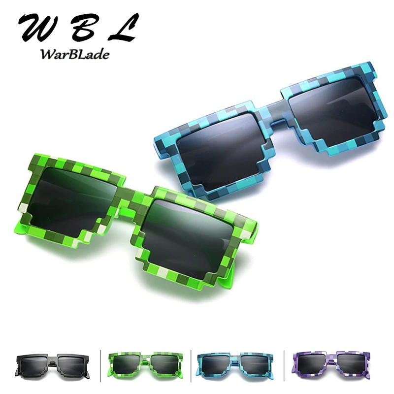 

WarBLade Novelty Children Gift 10PCS Fashion Kids Sunglasses Smaller Size Sunglasses Mosaic Boys Girls Pixel Eyewares