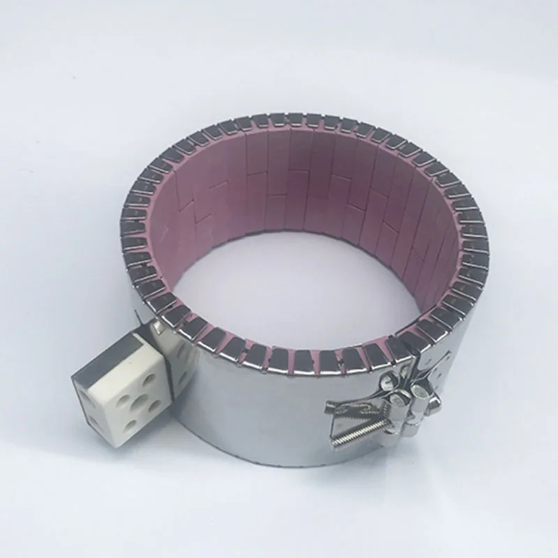 1300W 220V 130X70mm Red Ceramic Band Heater  Heating Enclosing for Batteries Max Temperature 1200 Celsius Degree