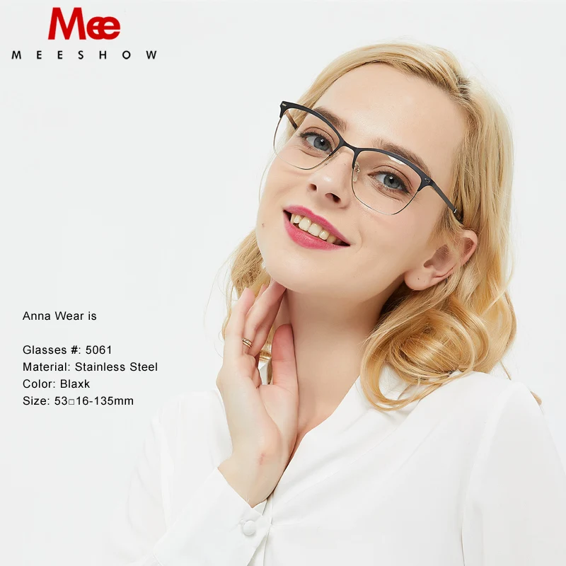 

Titanium Alloy Prescription Glasses women's glasses reto eye glasses cat eye men's glasses profressive Myopa optical frame 5601