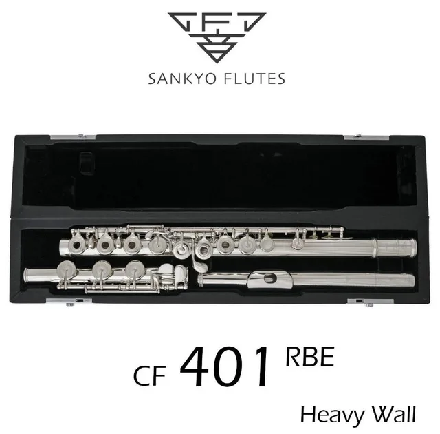 

FLute Professional Sankyo CF-401 FLUTE ETUDE E Split C Key Silver Plated FLute 17 Holes Open Offset G Copy