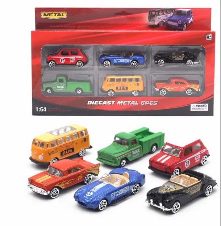 Simulation classic car toy,1:64 scale alloy bus,truck car toys,6pcs Collecting toy model,child\'s gift, wholesale,free shipping