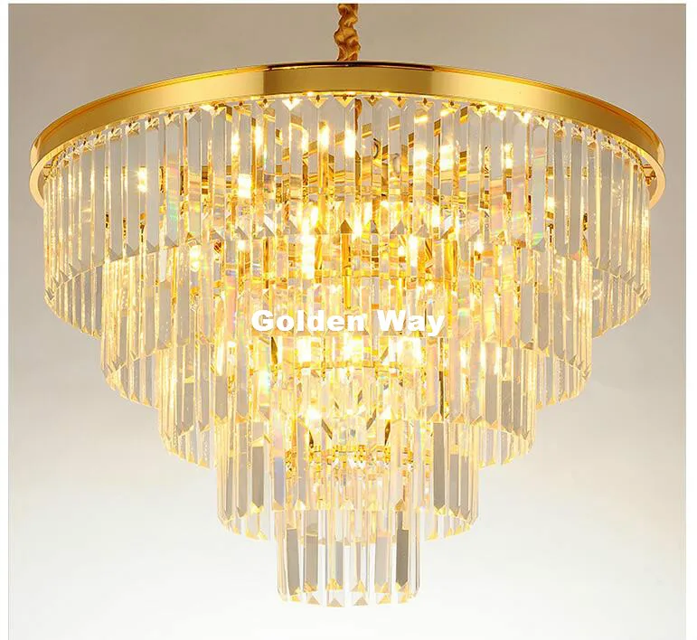 Modern European D60cm/D80cm Gold Modern K9 Crystal Pendant Lamp With LED Lights, Lustre De Crystal,Lustres De cristal Chandelier