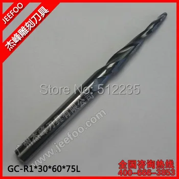 R1.0*30*6D*75L*2F Taper Bits For Cutting Wood/ Router Bits/Taper Ball Nose Cutter