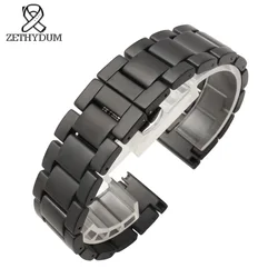 matte Ceramic watchband black watch strap 16mm 18mm 20mm wristband replacement watch accessories not fade watch band