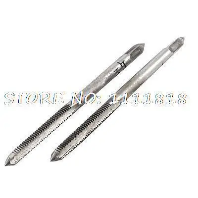 2Pcs 3mm Cutting Diameter 3 Flutes HSS Straight Screw Thread Tap