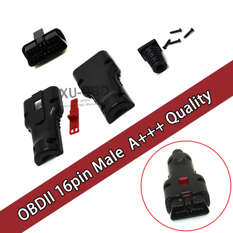 

Free shipping 16Pin OBD2 Connector J1962m 24v A+++ Quality