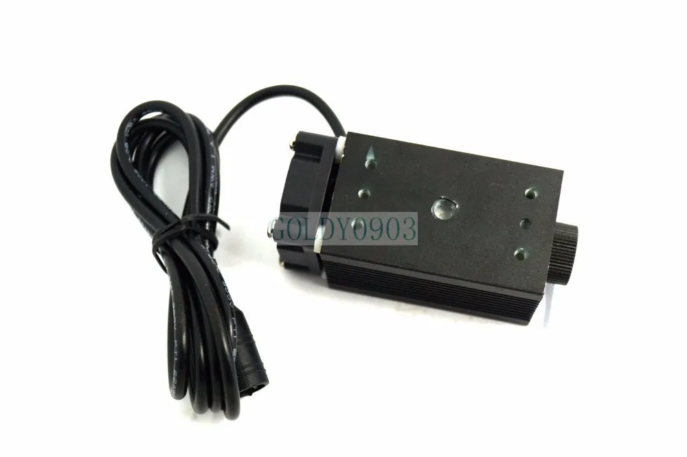 12V Power 405nm 200mw Ajustable Blue/Violet Dot Laser Module w/USPlug for Cutting