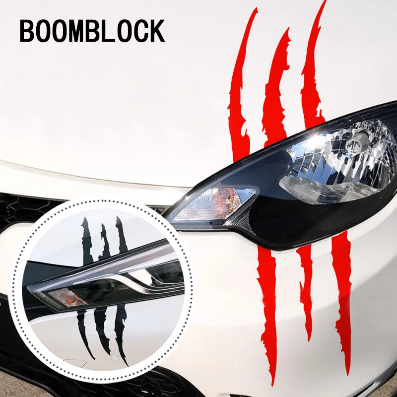 Car Styling Scratch Stripe Headlight Decal Sticker 40 x 12cm For Hyundai I30 IX35 Nissan Juke Subaru Suzuki Vitara Swift Opel