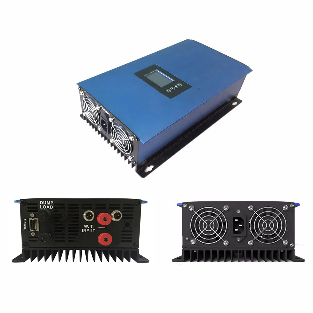 1000W wind power grid tie inverter with LCD&Dump Load resistor,22-60V/45-90V DC MPPT Pure Sine Wave for DC output wind turbines