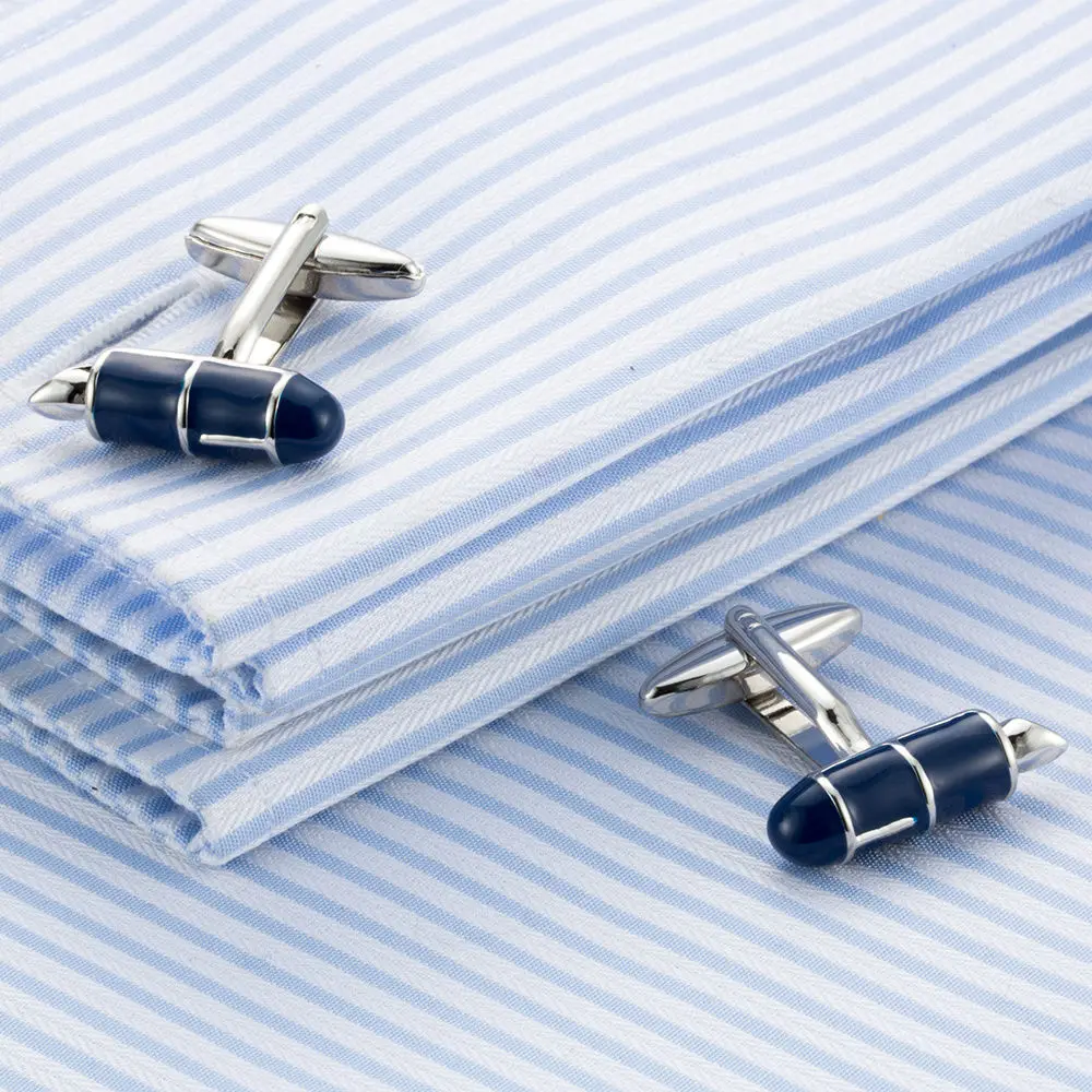 VAGULA Cuff links Top Luxury Brand French Shirt Button Bonito Gemelos Hot Sale Blue Enamel Fountain Pen Cufflinks 709