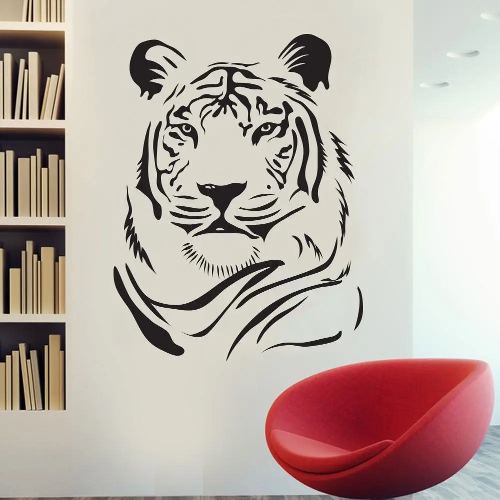 Pinturas Murais Tiger para pared, calcomanía colorida para sala de estar, dormitorio, papel tapiz, decoración del hogar, pegatinas de vinilo extraíbles D210