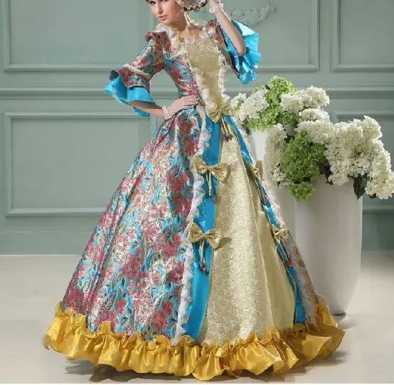 

Medieval Renaissance gown queen princess dresses cosplay Victorian Gothic/Marie Antoinette/civil war/Colonial Belle ball gown