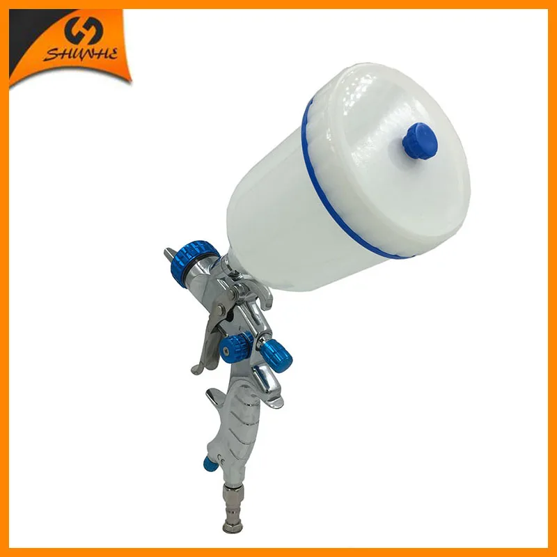 

SAT1215 gold chrome spray paint 1.4,1.3,1.7 nozzle size free shipping blue paint gun for wall