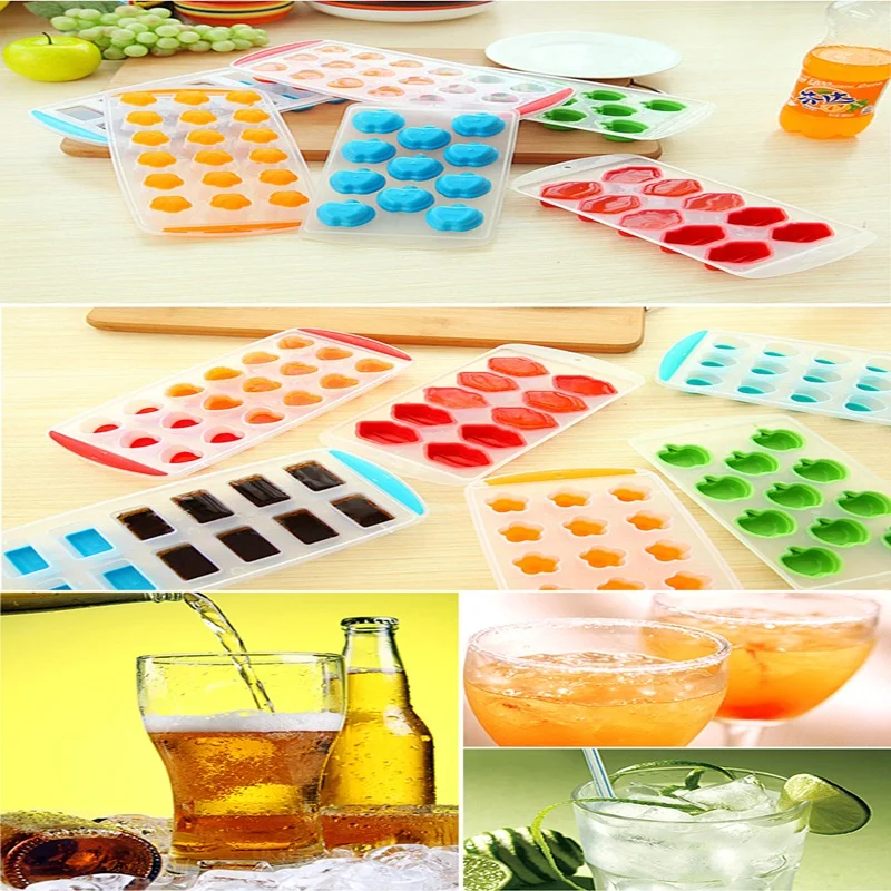 Cute Silicone Chocolate Mold Maker Ice Cube Tray Freeze Mould Bar Pudding Jelly Color Random #84002