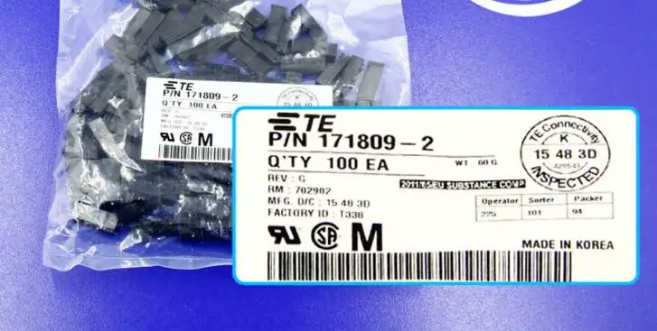 171809-2 connectors AMP TE housings TYCO Connectors terminals housings 100% New and original parts