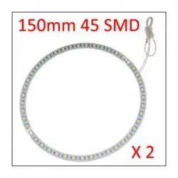 2PCS X White blue yellow red Green 150mm 45 LED Angel Eyes Ring Round Car SMD Light Lamp Bulb Headlight