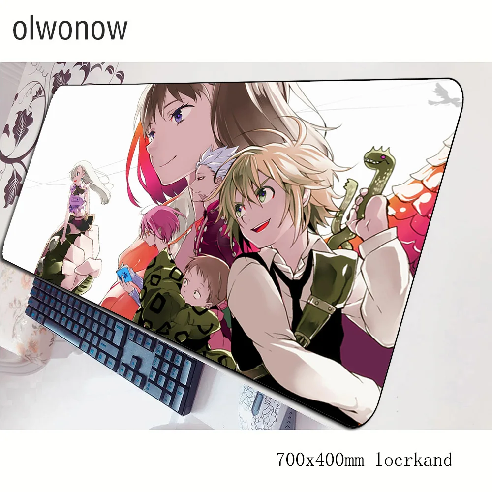 Коврик для мыши nanatsu no taizai, коврик для ноутбука 70x40 см, игровой коврик для мыши, большой гаджет, padmouse, клавиатура, игровой Настольный ПК