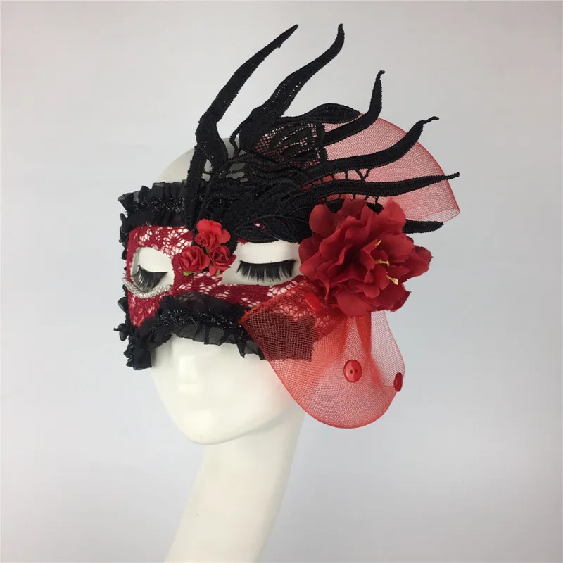 Adult Customize Cosplay Masks Girls Princess Personalities Exaggerated Star Singer Costume Stage Flower Mask Model Use B-9475
