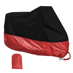 Cubierta impermeable para motocicleta, cubierta para Honda Gold Wing GL 1100 1200 1500 1800/Royal Star XVZ1300 Venture Yamaha, color negro/rojo, XXXXL