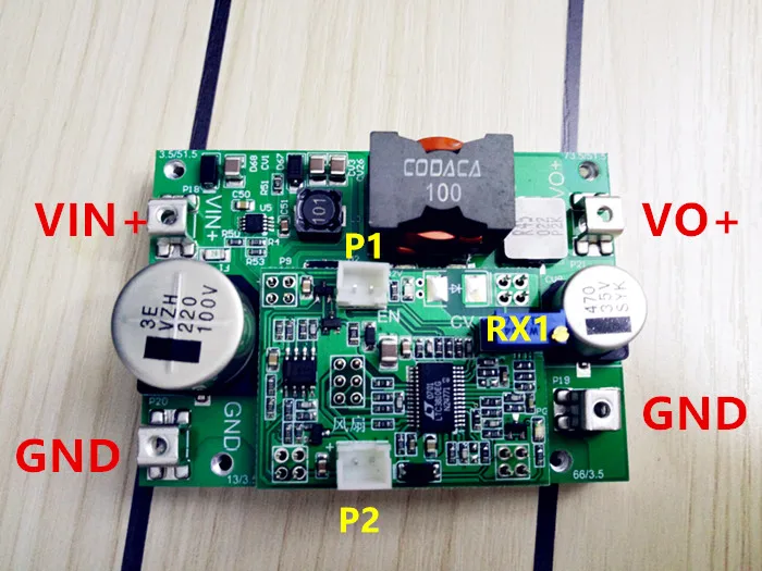 DC-DC buck power supply high voltage 100V input and output 12-48V/8A-15A synchronous rectifier aluminum substrate