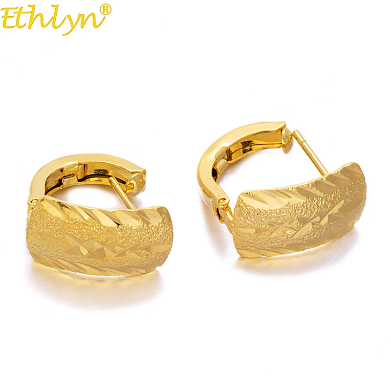 Ethlyn Jewelry Wholesale Africa Clip Earrings for Women Girl Gold Color Arab Middle Eastern Jewelry for Mom Gift Ethnic Flavor