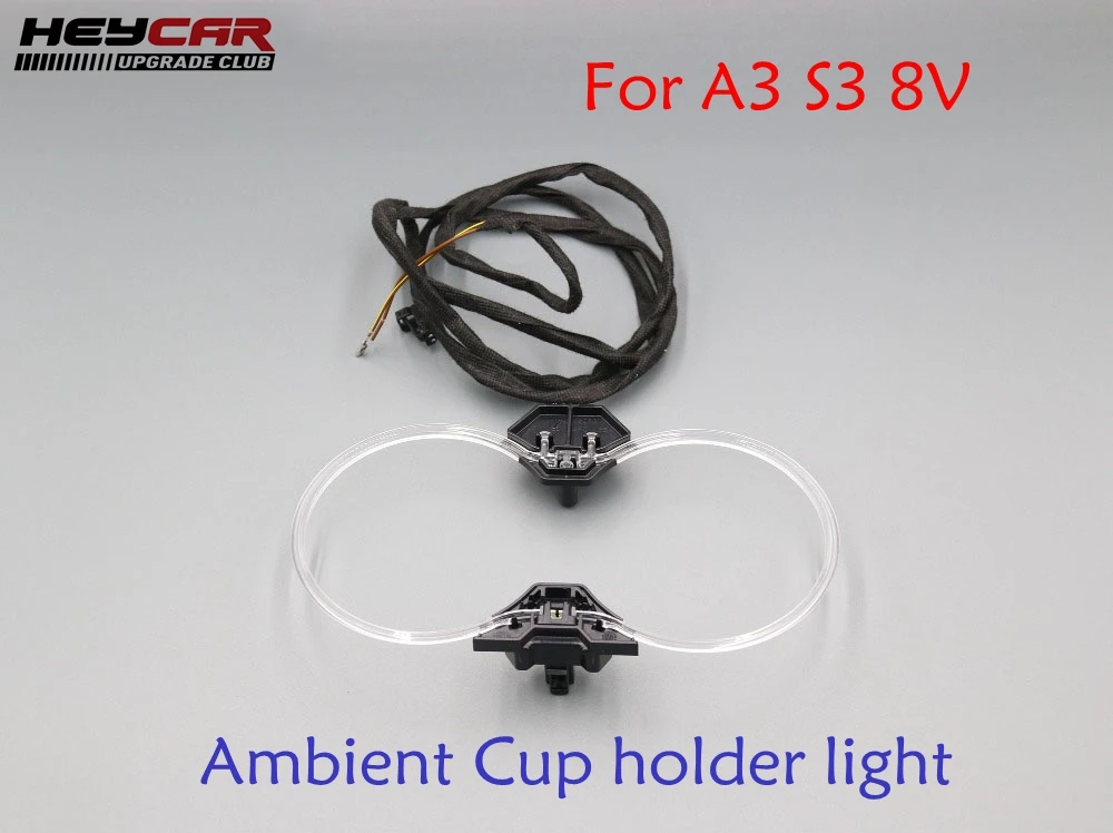 Ambient Cup holder light lights with install Harness 8V0 947 157 A 8V0947157A For Audi A3 S3 8V