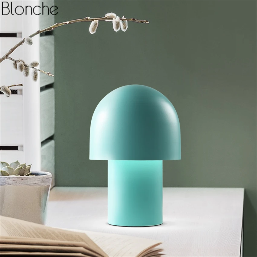 

Modern Mushroom Led Desk Lamp Metal Table Lamps Reading Lights for Children's Room Bedroom Bedside Study Home Lighting Fixtures