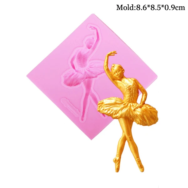 Kinds Ballet Girls Silicone Chocolate Mold 3d Jelly Biscuit Ice Lollipop Gelatin Sugar Baking Cake Pop Moulds Confectionery