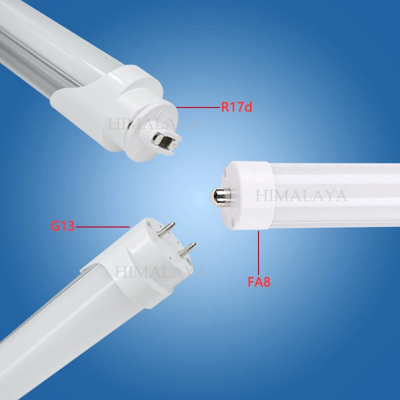 

Toika 100pcs 20W/25W 1200MM G13 / R17d / FA8 T8 LED Tube Light High brightness Clear / Milky Cover 25LM/PC