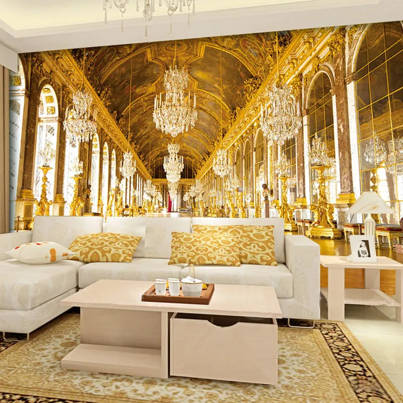 Custom 3D Photo Wallpaper Painting Luxury Royal Palace Hotel Hall Living Room Sofa TV Background Non-woven Wall Mural Wallpaper