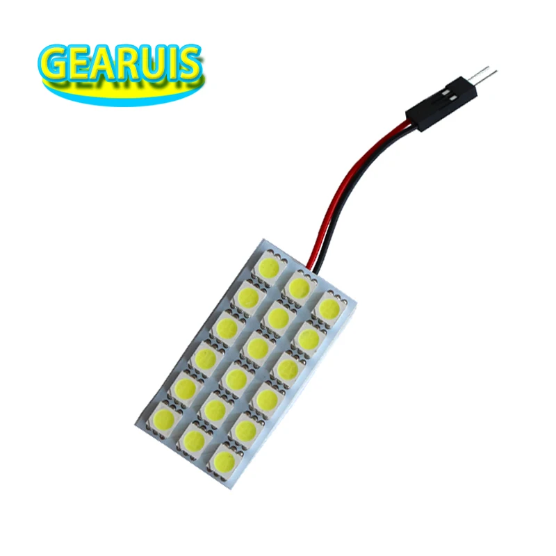 

100set 24V Truck LED Festoon Dome Panel light 18 SMD 5050 LED 43MM * 22MM Dome Interior Reading Light Map Lamp Bulb 24V