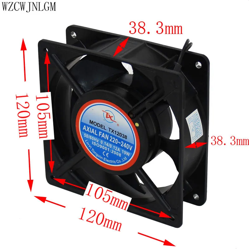 Ventilator Fan Low Noise Axial Fans 220V 120X120X38mm Cooling Fan Use For Ozonizer Accessories Soldering Tin Exhaust Fanv 1pcs