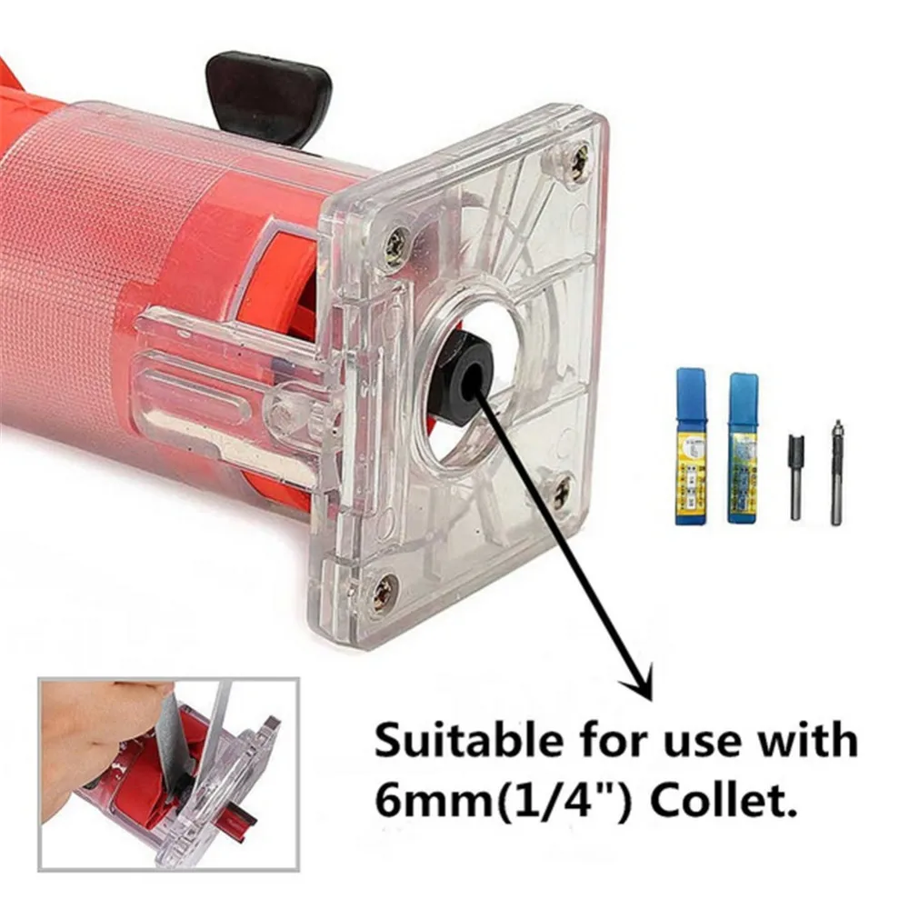 Router Trimmer 650W Duurzaam Kleine Koperen Motor Carving Machine 1/4 ''Chuck Elektrische Houtbewerking Trimmer Power Tool Hout Diy